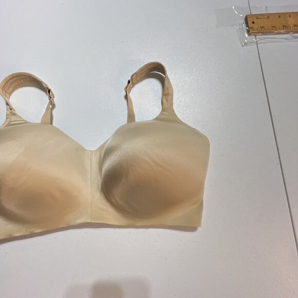 Lane Bryant Cacique 40F Nude Satin No-Wire Bra NWOT 40 F lightly lined 40DDD - Picture 2 of 10